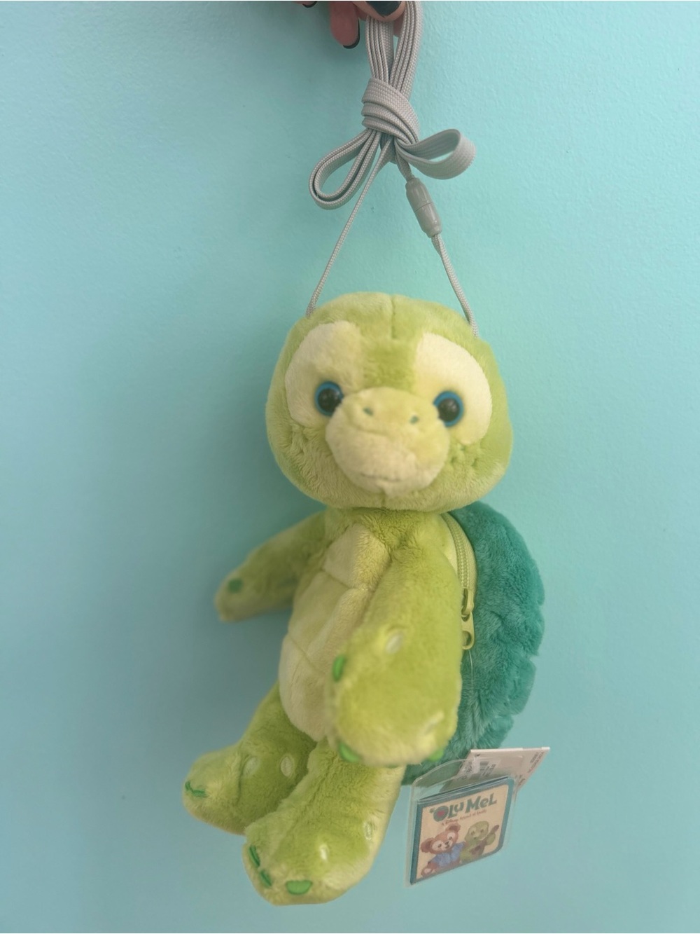 NWT Hong Kong Disneyland Duffy Plush Crossbody  Bag Olu Mel Turtle